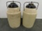 (2) WEIR CROCK JARS W/ LIDS