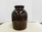 UNMARKED BROWN STONEWARE JAR