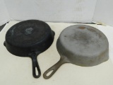 GRISWOLD #8 AND WAGNER WARE #8 CAST IRON SKILLETS