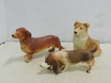 (3) VINTAGE DOG FIGURES / PLANTERS