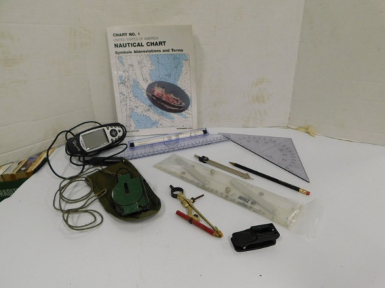 BULK LOT MISC. NAUTICAL CHARTING ITEMS