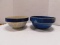 2 VINTAGE UNMARKED STONE WARE BOWLS