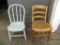 2 VINTAGE WOODEN CHILDRENS CHAIRS