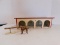 VINTAGE WOODEN HORSE STABLE AND ACCESSORIES