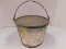 VINTAGE GALVANIZED BUCKET WITH HANDLE