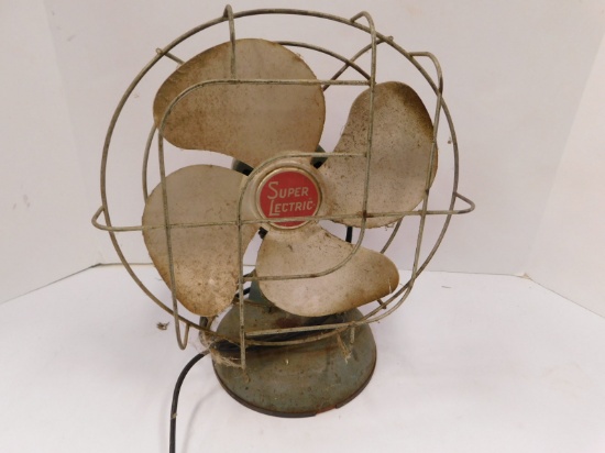 VINTAGE SUPER LECTRIC METAL FAN