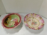 2 VINTAGE PORCLAIN FORAL BOWLS