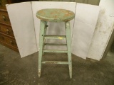 VINTAGE WOODEN KITCHEN STOOL