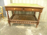 VINTAGE 2 DRAWER LIBRARY TABLE