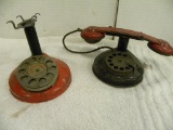 2 VINTAGE TOY TELEPHONES