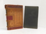 2 VINTAGE HARD BACK LEDGER BOOKS