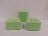 VINTAGE JADITE SQUARE CONTAINERS