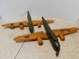 PAIR OF BUDDY L PRESSED STEEL BOMBERS