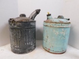 2 VINTAGE 5 GALLON GAS CANS