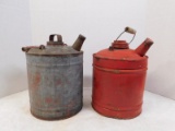 2 VINTAGE TWO GALLON GAS CANS
