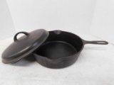 VINTAGE CAST IRON CHICKEN PAN WITH LID