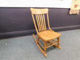 ANTIQUE OAK SEWING ROCKING CHAIR