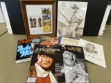 VINTAGE JOHN WAYNE PICTURE AND BOOKS