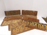 MISC LOT OF 1920-1930 ILLINOIS METAL LICENSE PLATES