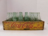 CASE OF COCA COLA GLASS BOTTLES IN WOODEN CASE