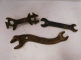 3 VINTAGE WRENCHES