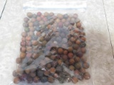 APPROX (143) CLAY MARBLES - VARIOUS SIZES