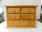 WOODEN 5 DRAWER TABLE TOP CHEST