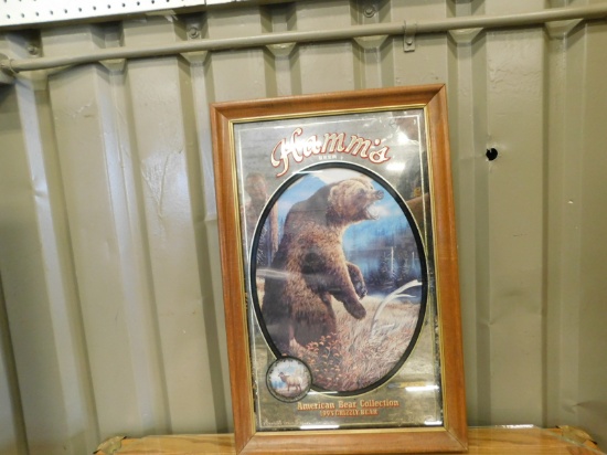 HAMMS 1993  FRAMED AMERICAN BEAR COLLECTION MIRROR/PICTURE