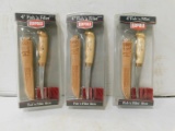 (3) 4 INCH RAPALA FISH N' FILLET KNIFE WITH HOLDER