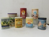 (7) ADVERTISING CANISTERS