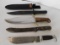 LOT OF LARGE HUNTING KNIVES