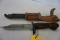 AK47 BAYONET W/ SCABBORD MODIFIED FOR BELT USE