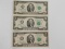 (3) 1976 SERIES $2 BILLS; NEW YORK -ATLANTA-CHICAGO
