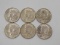 (6) 1964D KENNEDY HALF DOLLARS