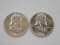 (2) 1958 FRANKLIN HALF DOLLARS