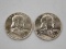 (2) 1958 FRANKLIN HALF DOLLARS