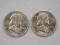 (2) 1958 FRANKLIN HALF DOLLARS