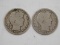 1908 & 1909 BARBER / LIBERTYHEAD HALF DOLLARS