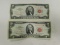 (2) 1963 RED SEAL $2 BILLS