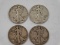 (4) 1939 LIBERTY WALKING SILVER HALF DOLLARS