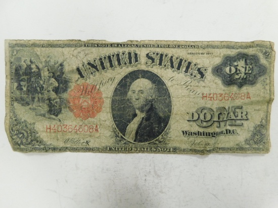 1917 SERIES U.S LEGAL TENDER $1 BILL