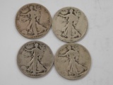 (4) 1920 LIBERTY WALKING SILVER HALF DOLLARS