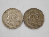 (2) 1952 FRANKLIN HALF DOLLARS