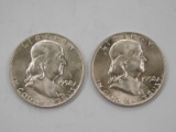 (2) 1958 FRANKLIN HALF DOLLARS