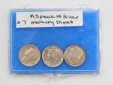 (3) SILVER MERCURY DIMES