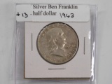 1963 SILVER BEN FRANKIN HALF DOLLAR