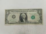 RADAR SERIAL NUMBER $1 FEDERAL RESERVE NOTE