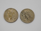 (2) 1926 SILVER PEACE DOLLARS