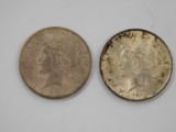 (2) 1923 SILVER PEACE DOLLARS