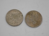 (2) 1922 SILVER PEACE DOLLARS